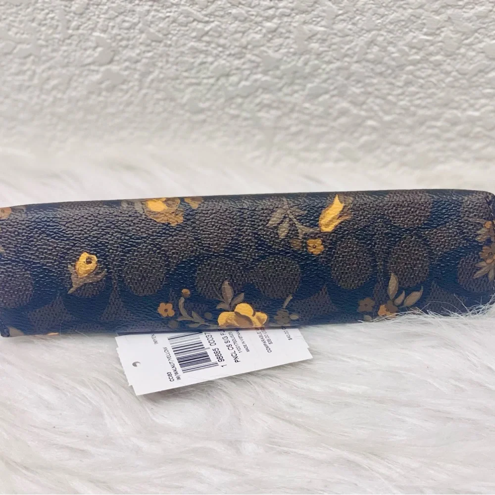 Coach Pencil Case In Signature Canvas With Floral Print CCI83 NWT